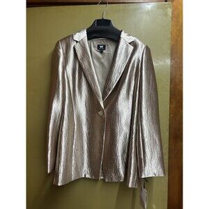 Women’s W By Worth Pale Rose Gold Blazer Sz 10 New With Tags